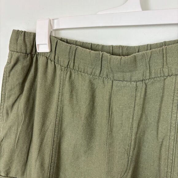 Gap Walden Green Linen Parachute Pants Women’s Medium Pull On Cargo - Picture 8 of 14